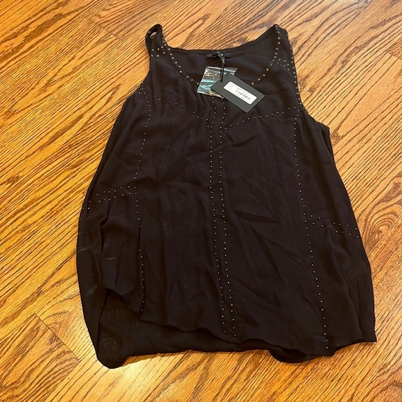NWT PAIGE Woman’s Black Lisette Tank Size S - Picture 1 of 5